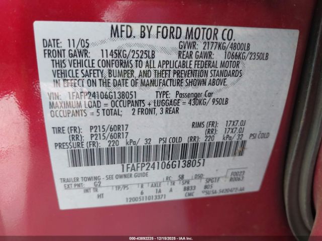 Ford Five Hundred Sel Image 6